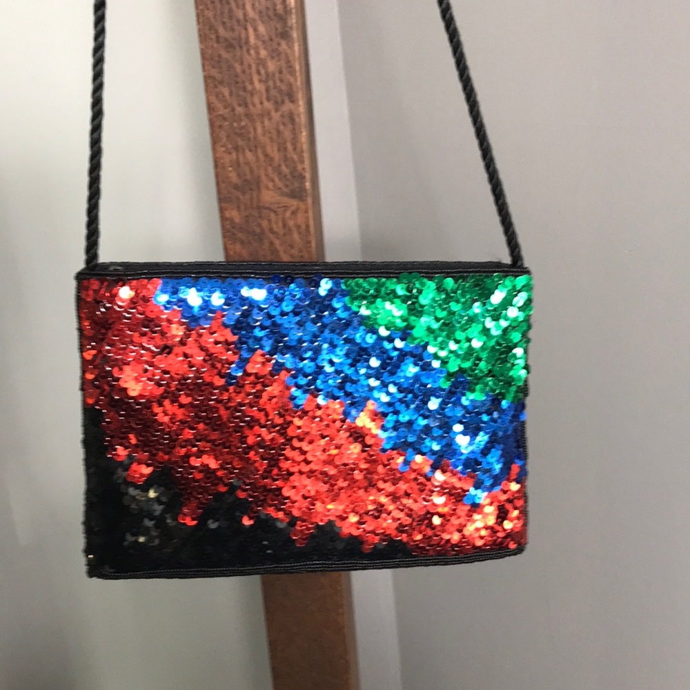 La Regale sequin vintage hand made evening bag.